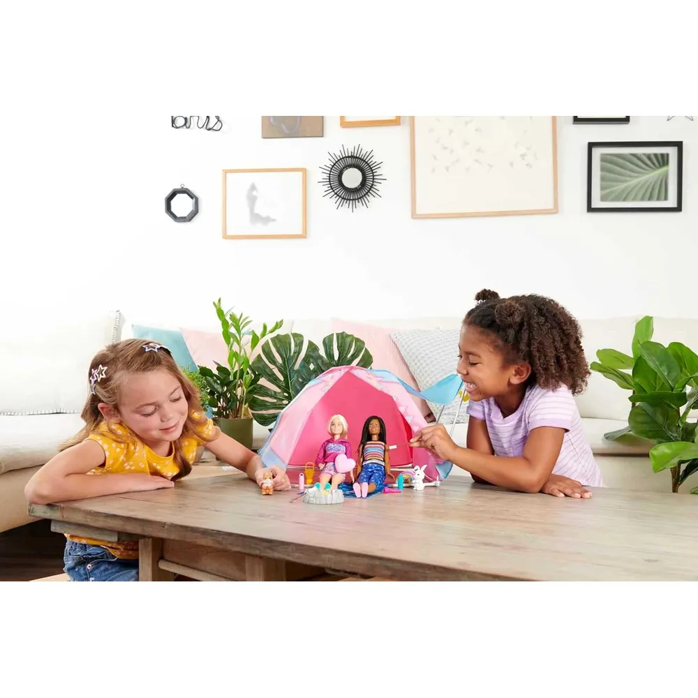 BARBIE CAMPING IT TAKES TWO SET 2 MUÑECAS