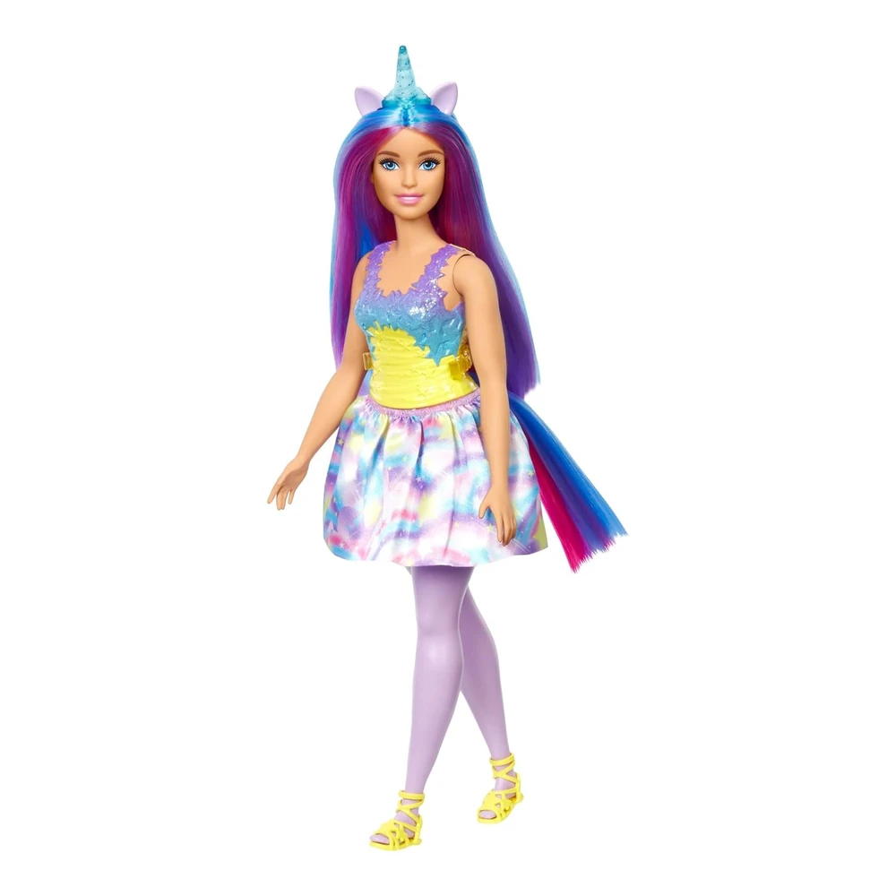 b09nqkccg3_2.webp Barbie Dreamtopia Muñeca con Diadema y Cola de Unicornio Extraíbles - Pelo de Fantasía y Falda Arcoíris - Juguete de Unicornio