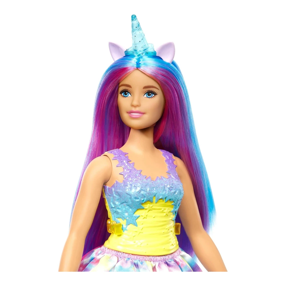 b09nqkccg3_3.webp Barbie Dreamtopia Muñeca con Diadema y Cola de Unicornio Extraíbles - Pelo de Fantasía y Falda Arcoíris - Juguete de Unicornio