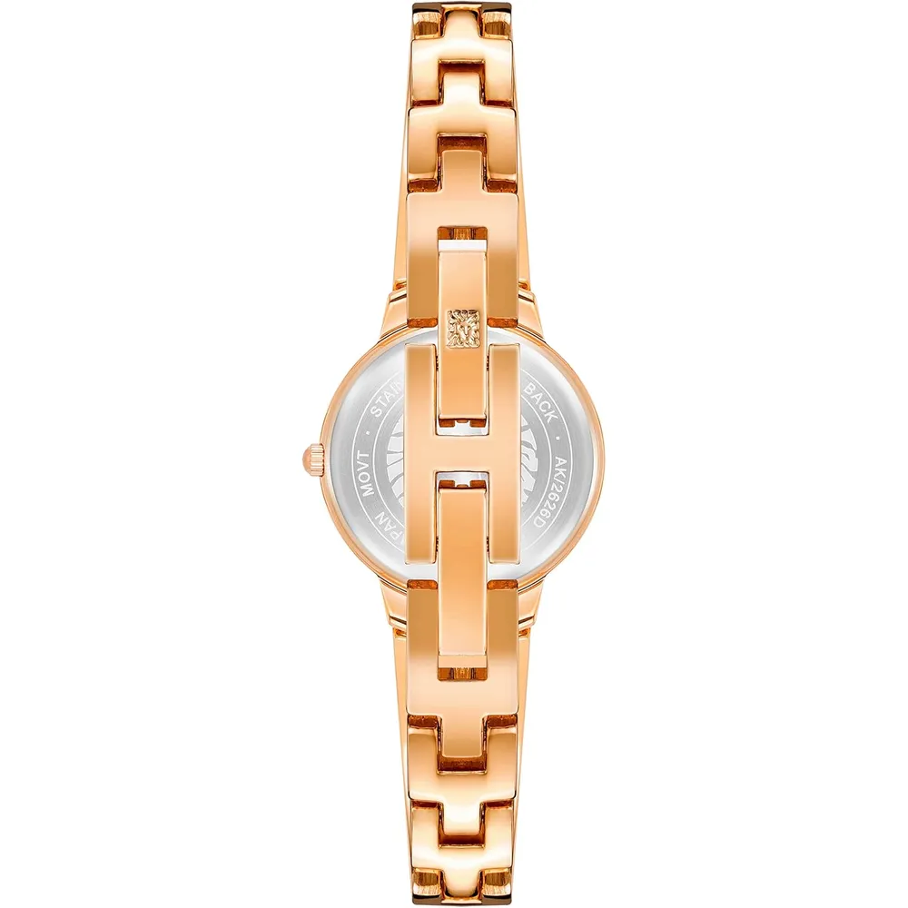 Anne Klein AK/2626PKGB reloj femenino | 30 mm - Oro rosa/Borgoña