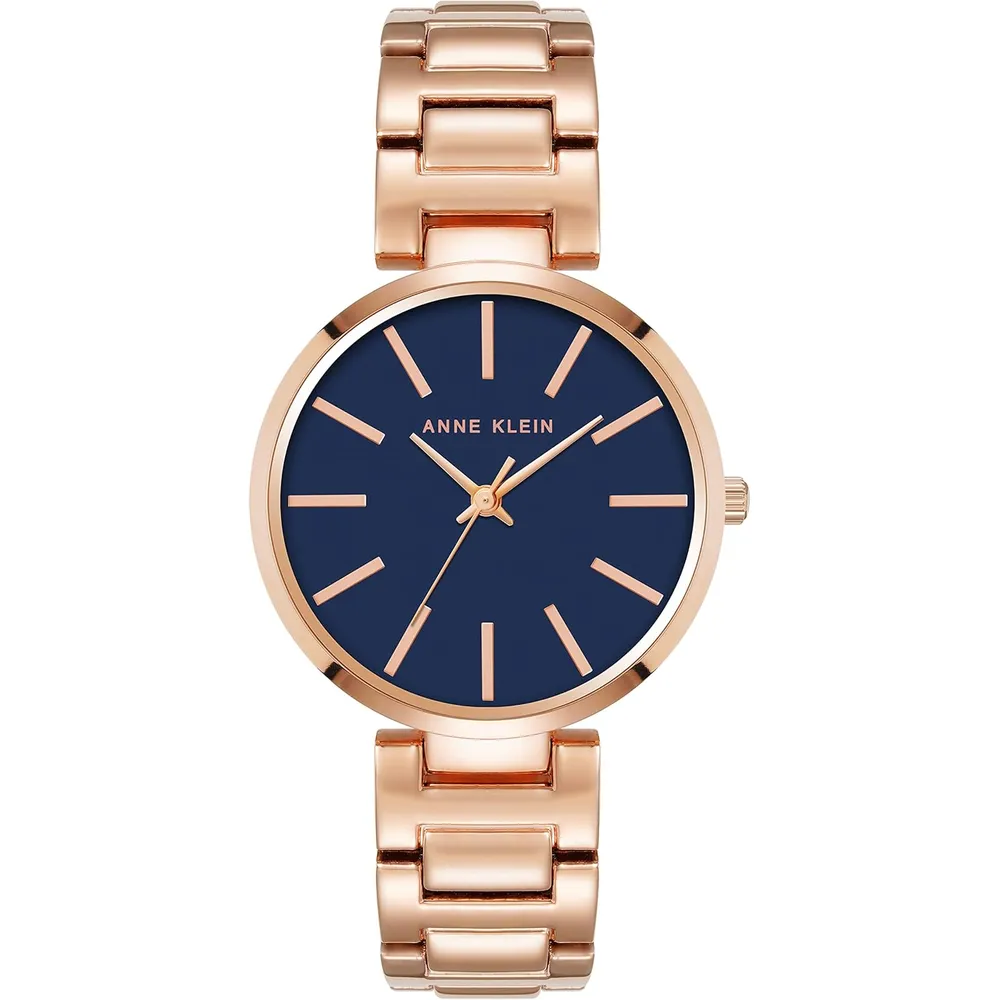 Anne Klein AK/2787SVTT reloj de pulsera para mujer | 34 mm - Oro rosa/azul marino