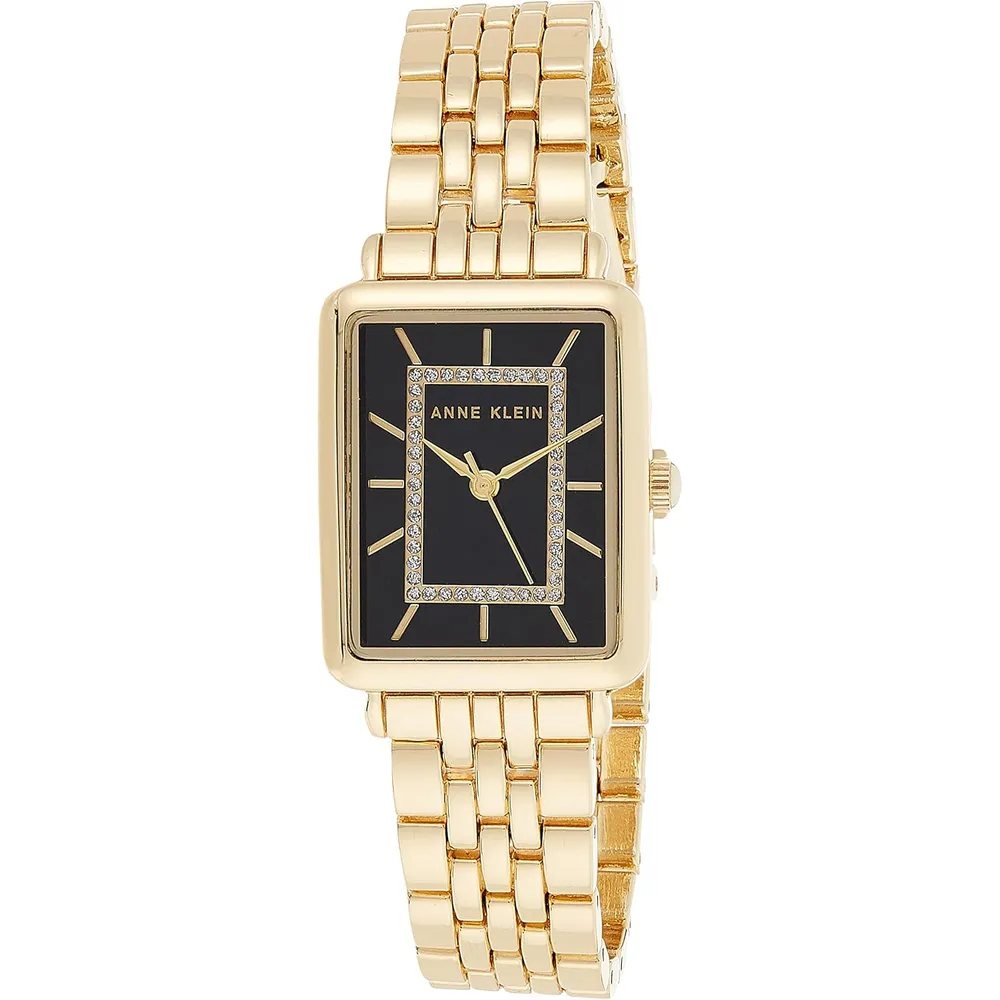 Anne Klein AK/3761SVTT reloj elegante con brillo para mujer | 36.5 mm - Dorado/Negro