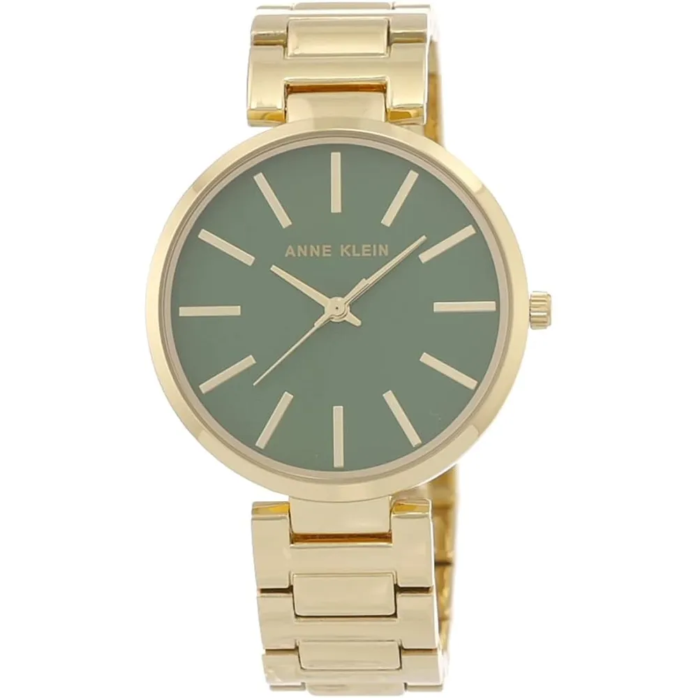 Anne Klein AK/2787SVTT reloj de pulsera para mujer | 34 mm - Dorado/verde