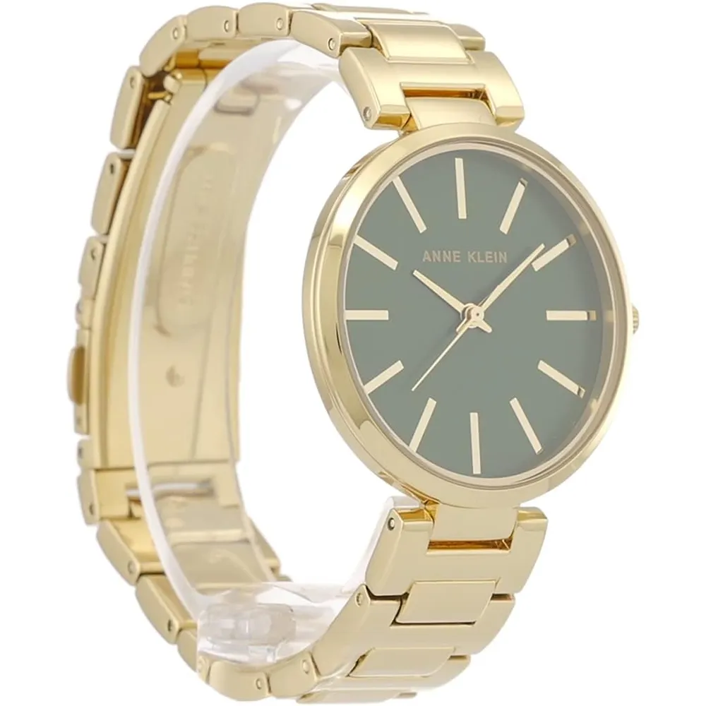Anne Klein AK/2787SVTT reloj de pulsera para mujer | 34 mm - Dorado/verde