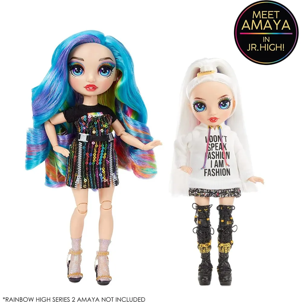 Rainbow High Jr. High Amaya Raine muñeca con mochila