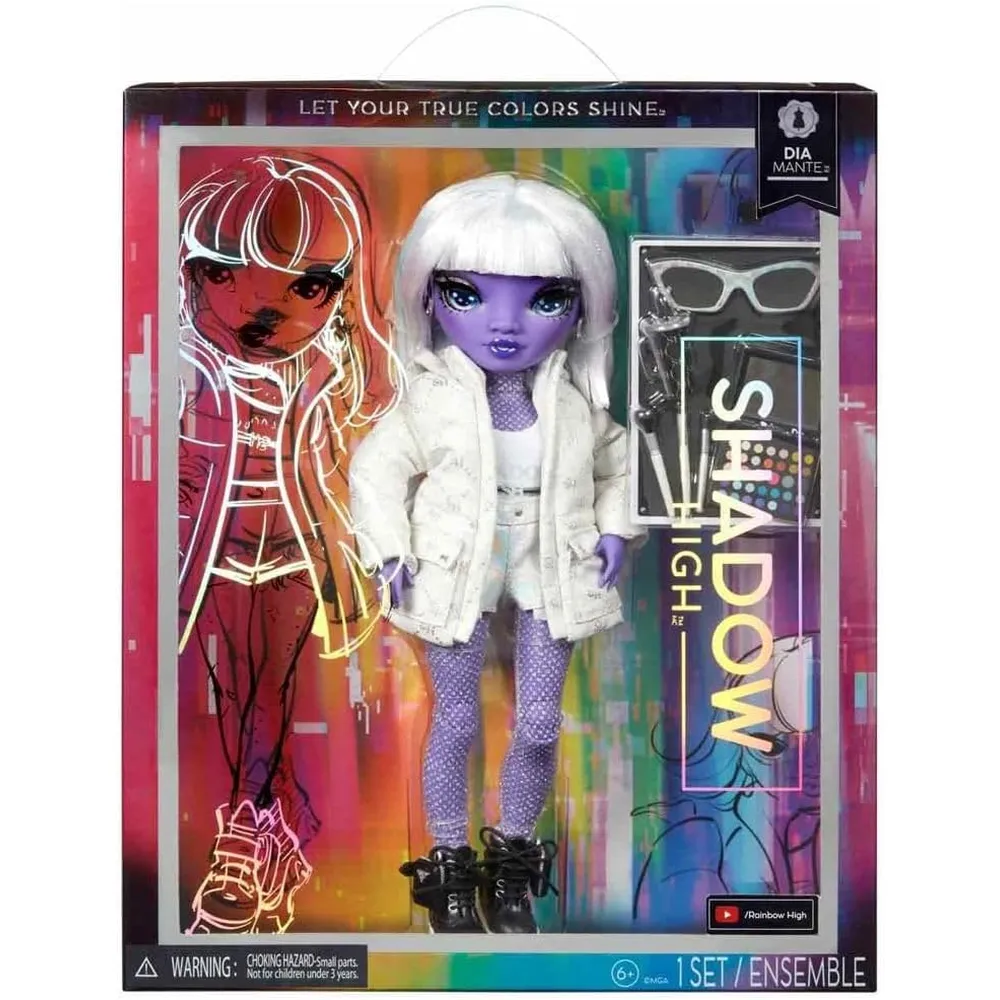 Rainbow High Shadow High Dia Mante muñeca con accesorios
