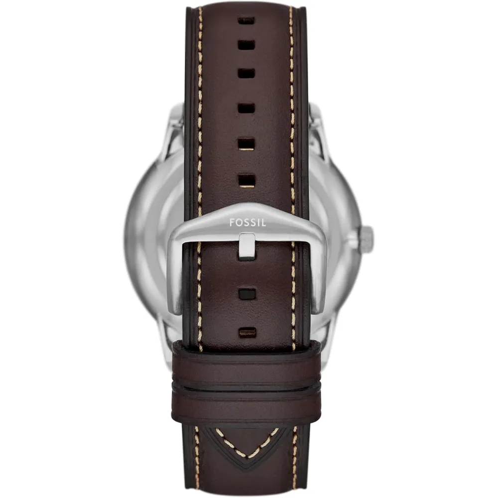 Fossil reloj cronógrafo Neutra de cuarzo para hombre, acero | Blanco/ Marrón
