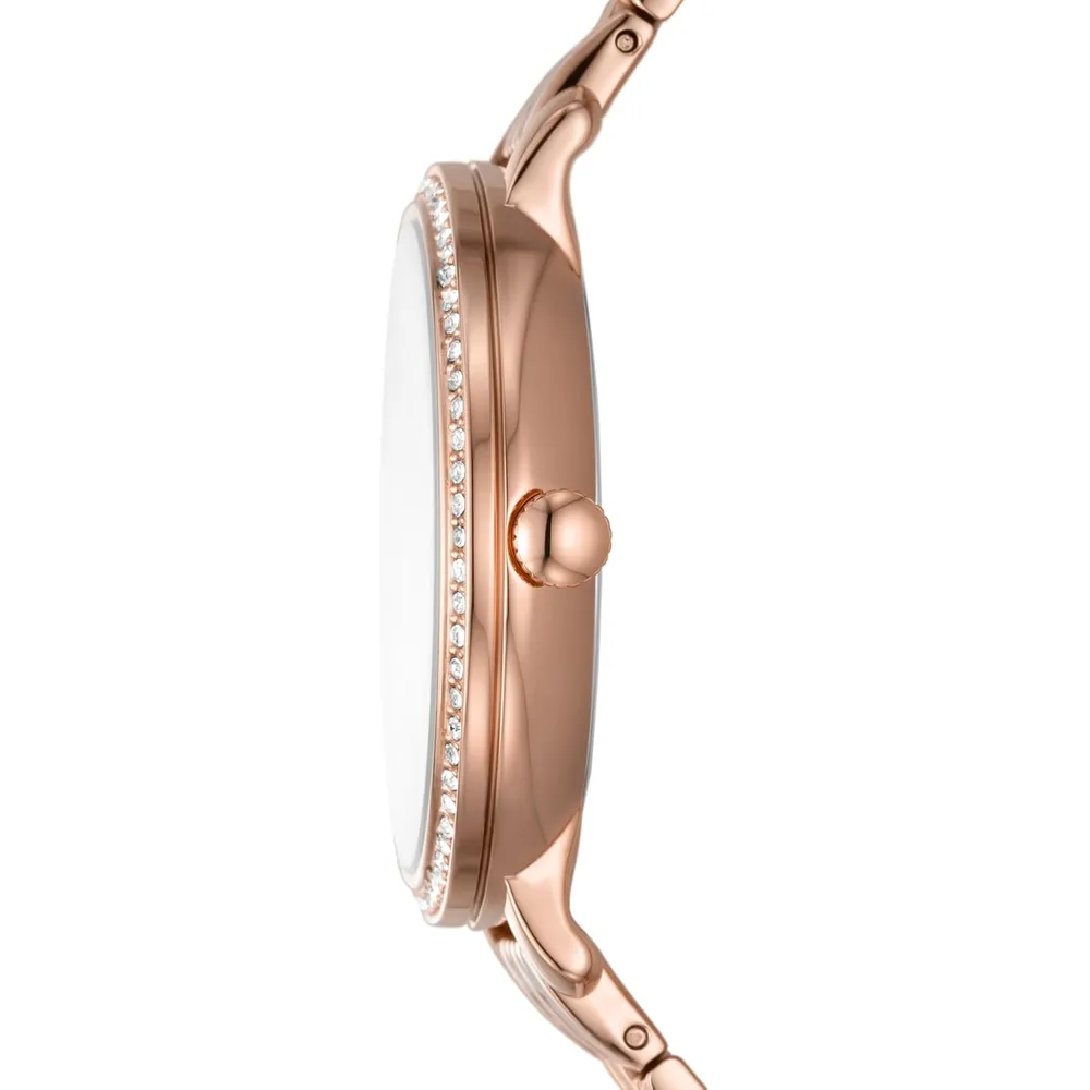 b09pfccxvz_2_webp.webp Fossil reloj de cuarzo Jacqueline para mujer, modelo ES5165, acero | Oro rosa