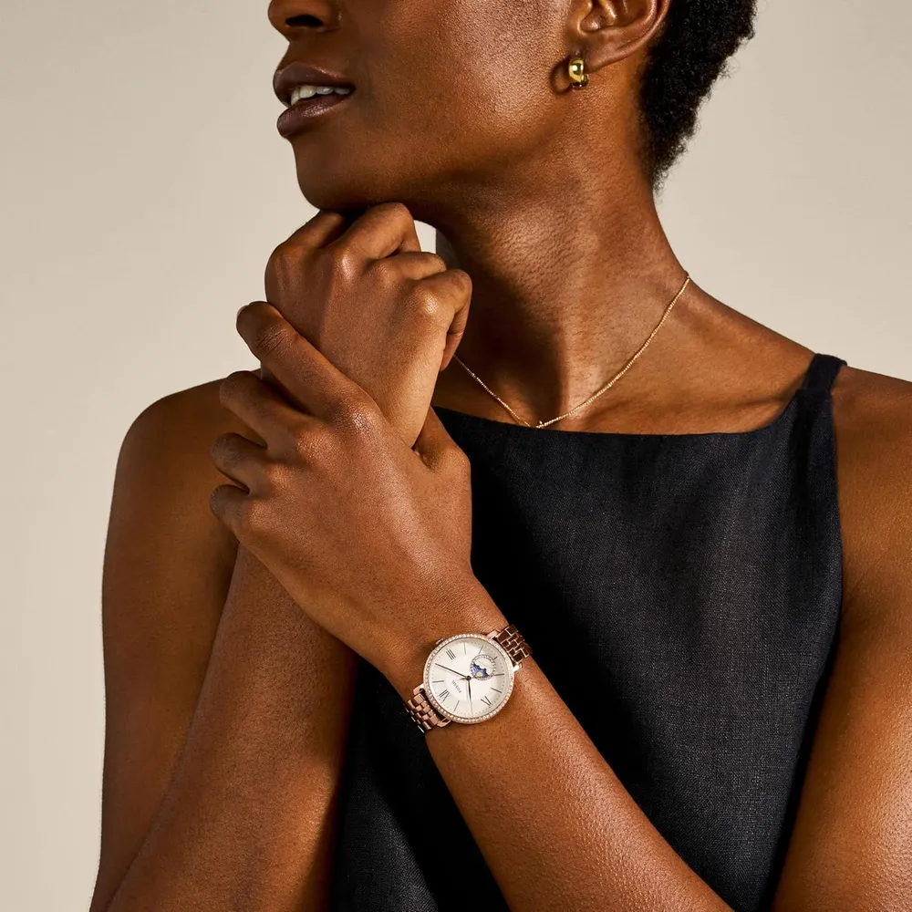 b09pfccxvz_4_webp.webp Fossil reloj de cuarzo Jacqueline para mujer, modelo ES5165, acero | Oro rosa