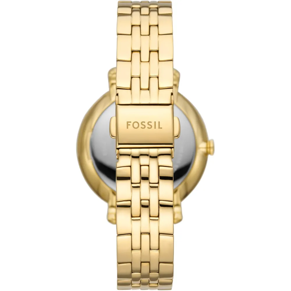 Fossil reloj de cuarzo Jacqueline para mujer, acero y tres agujas | Dorado