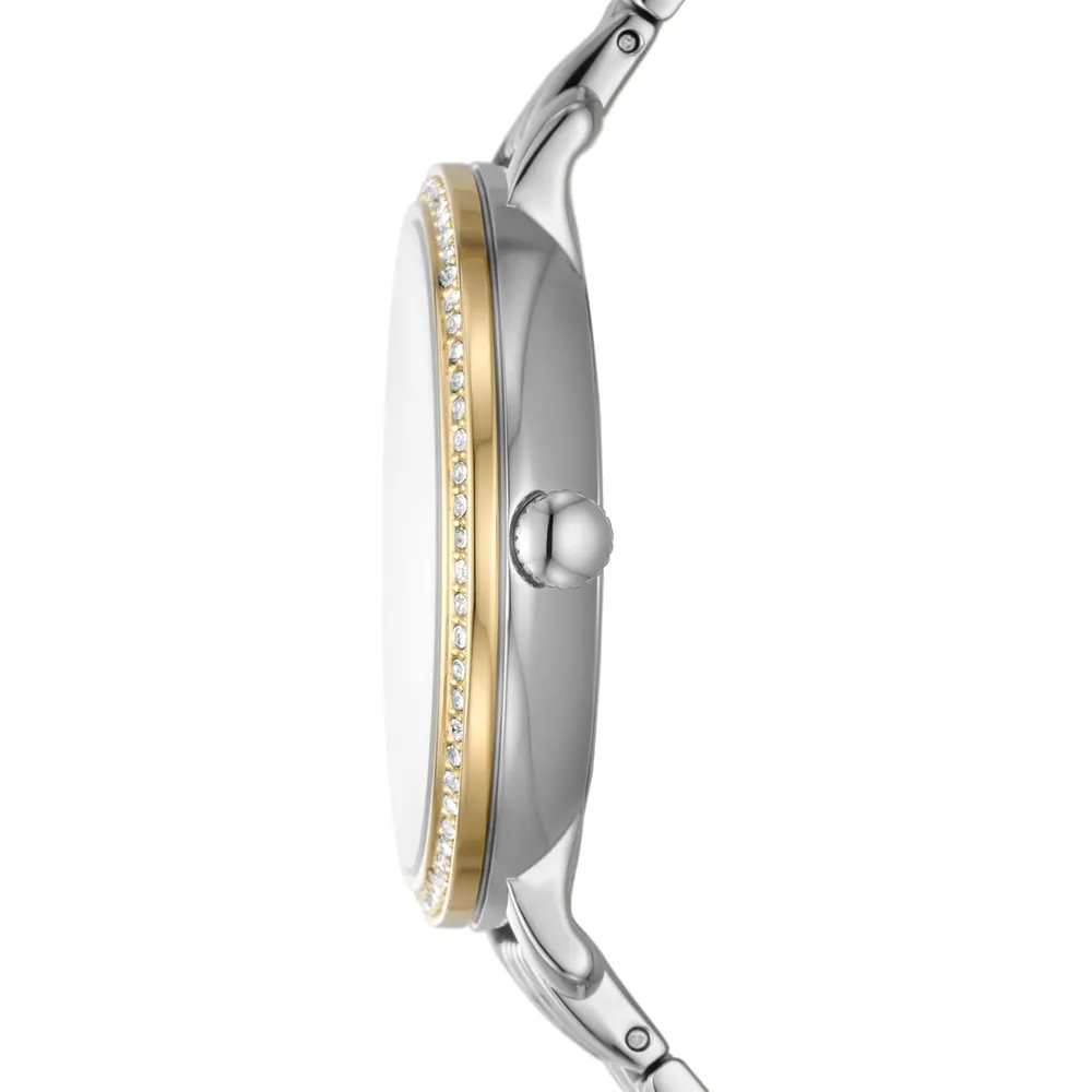 Fossil reloj de cuarzo Jacqueline para mujer, acero | Dorado/ Plateado