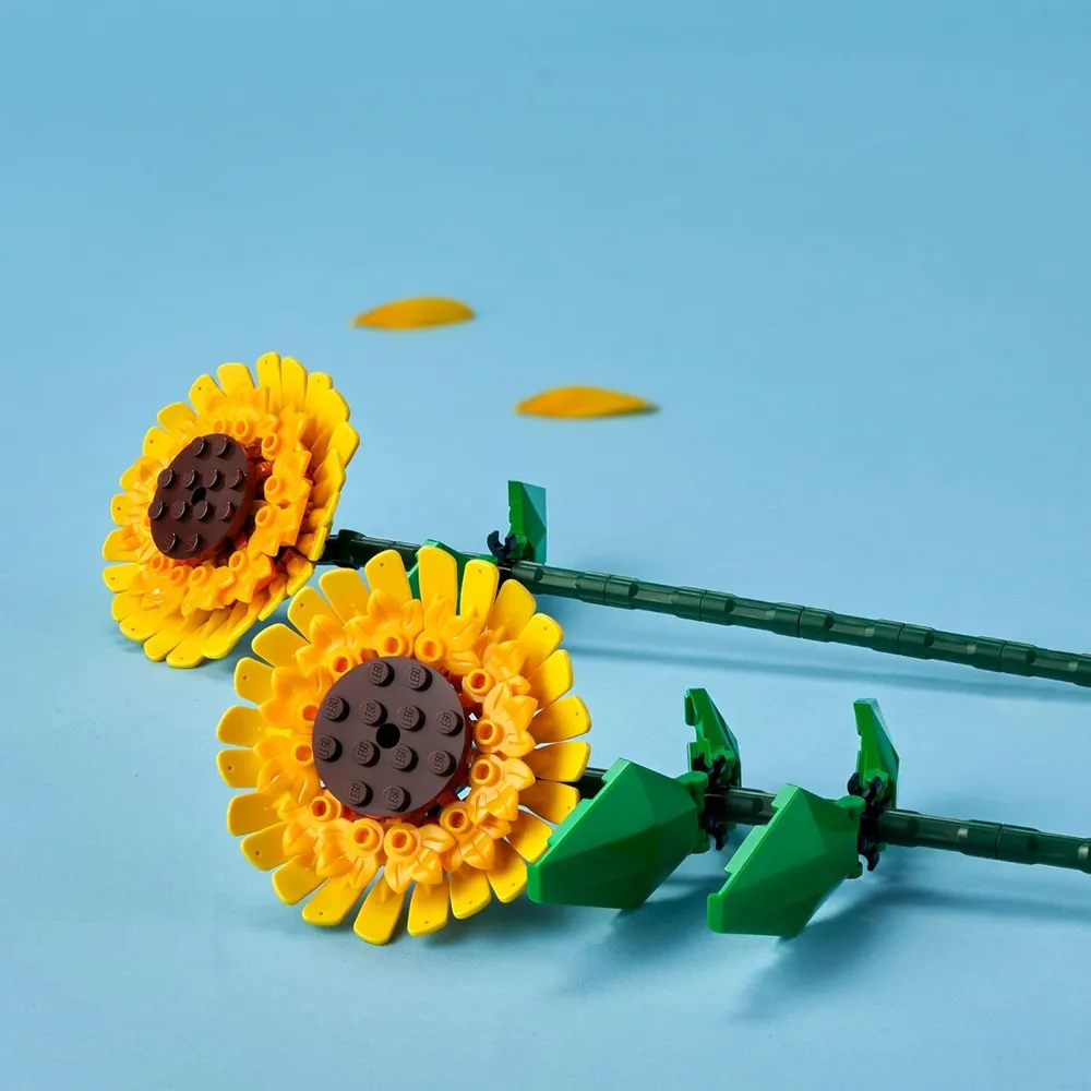 Lego girasoles juguete de construcción con flores artificiales para decoración