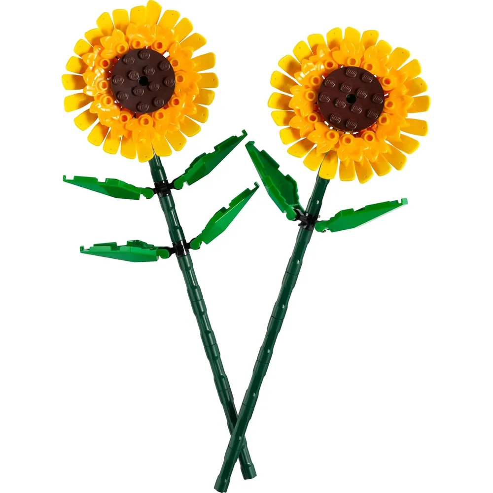 Lego girasoles juguete de construcción con flores artificiales para decoración