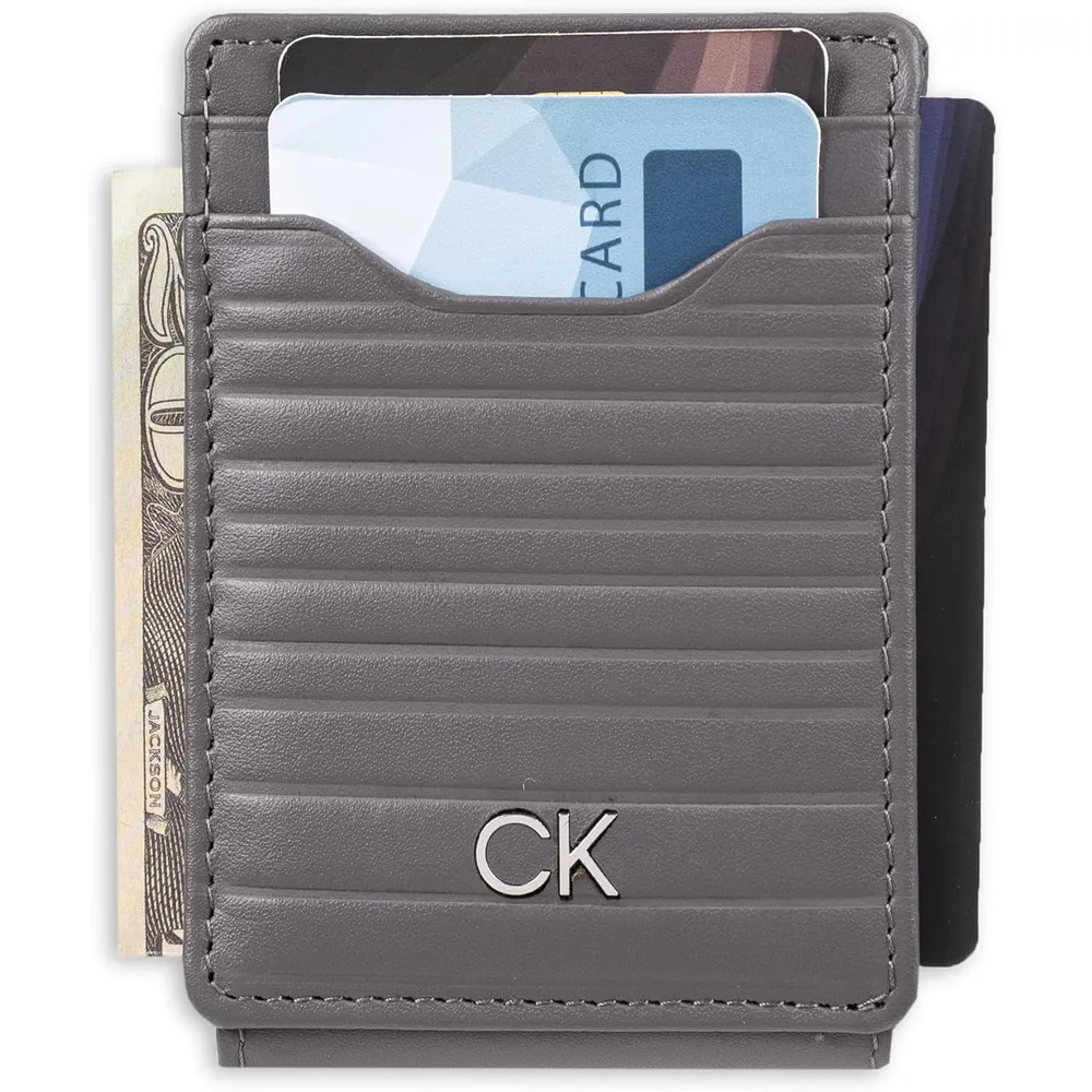 TARJETERO CALVIN KLEIN RFID GRIS HOMBRE