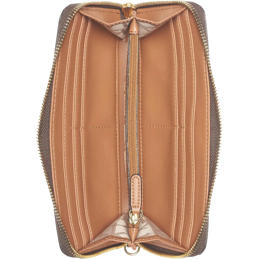 BILLETERA CALVIN KLEIN SAFFIANO MARRÓN MUJER
