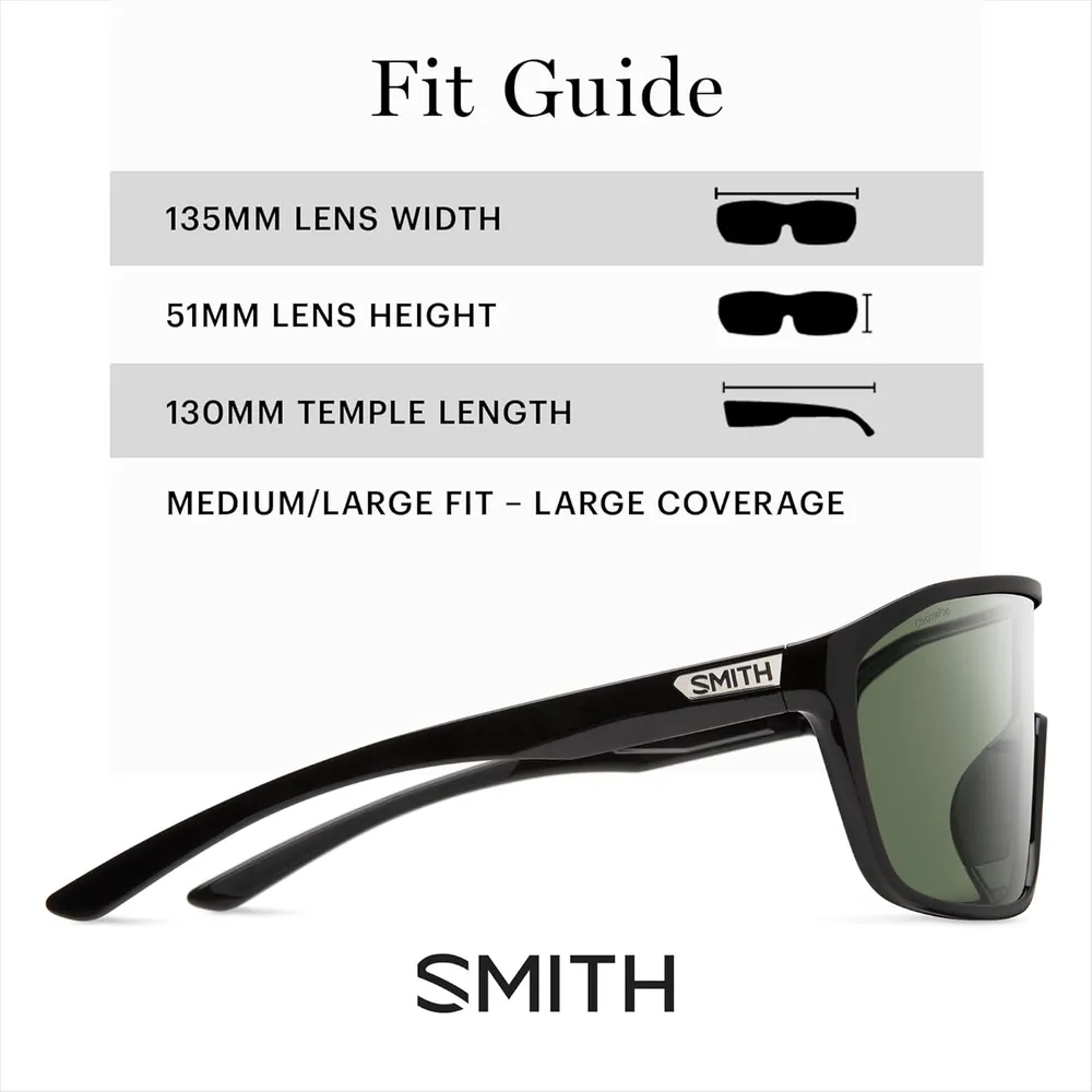 SMITH Boomtown Sunglasses ChromaPop Shield Lens, unisex