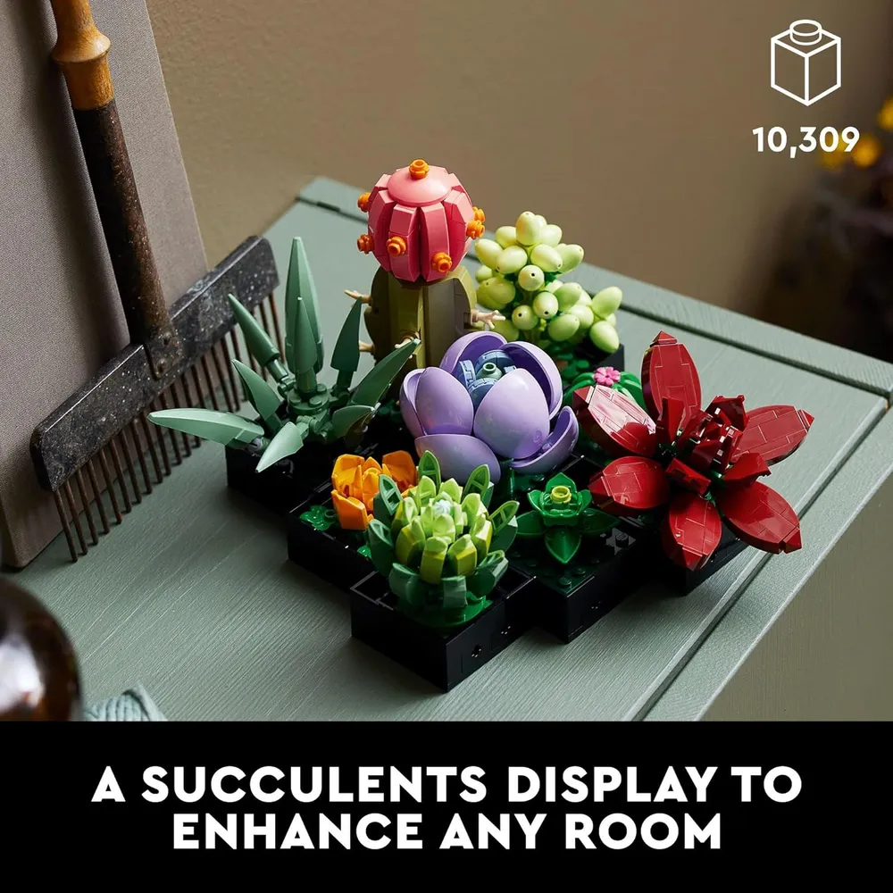 Lego Botanicals Succulents set de plantas artificiales para decoración de interior