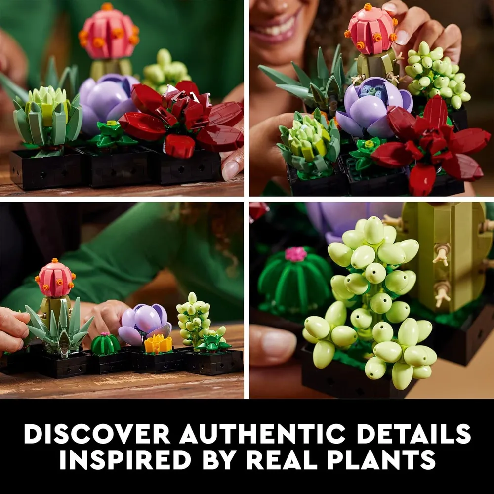 Lego Botanicals Succulents set de plantas artificiales para decoración de interior