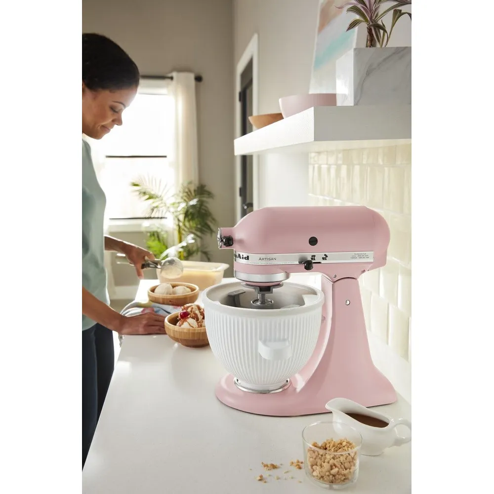 KITCHENAID KSMICM, ACCESORIO MÁQUINA PARA HELADO 2 QT | BLANCO