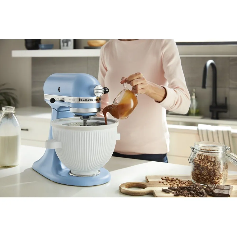 KITCHENAID KSMICM, ACCESORIO MÁQUINA PARA HELADO 2 QT | BLANCO