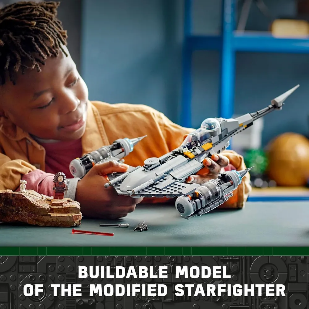 LEGO STAR WARS N-1 STARFIGHTER MANDALORIANO CON BABY YODA Y DROIDES