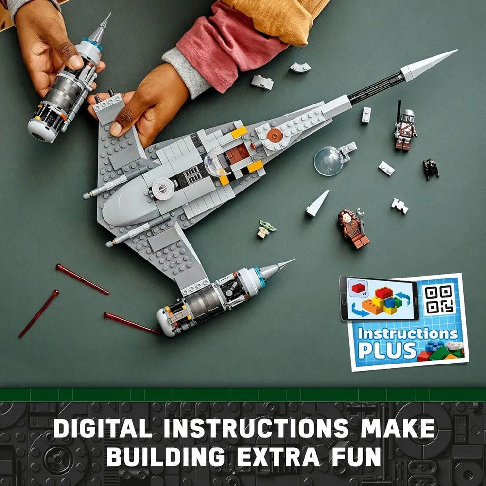 LEGO STAR WARS N-1 STARFIGHTER MANDALORIANO CON BABY YODA Y DROIDES