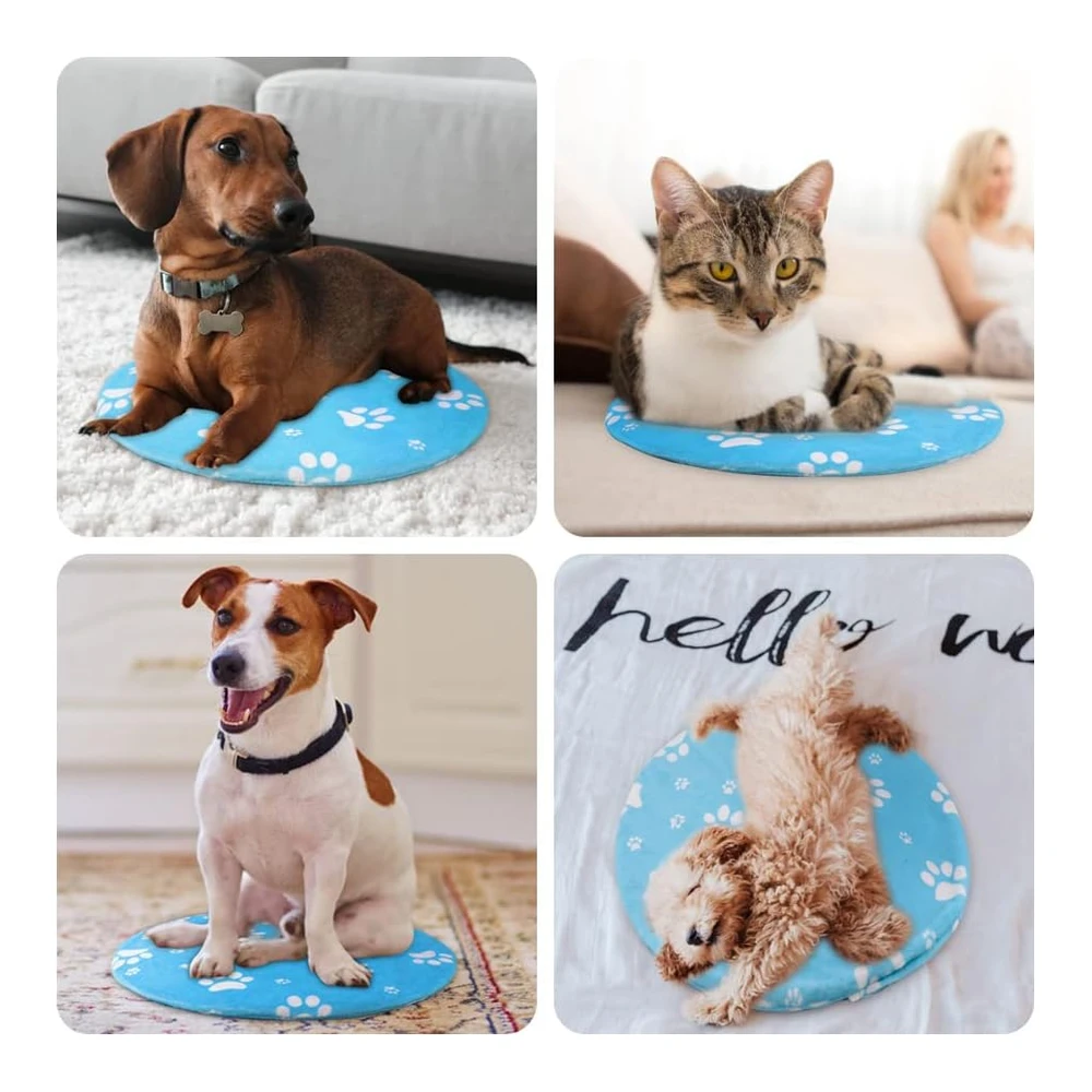 Hilph Paquete Reutilizable de Gel Frío y Caliente - Seguro para Gatos - Perros - Almohadilla de Gel Refrescante con Paquete de Nailon Extraíble - Enfriamiento Suave y Bolsa de Hielo para Microondas para Todas Las Mascotas - Refrescante - Relajante