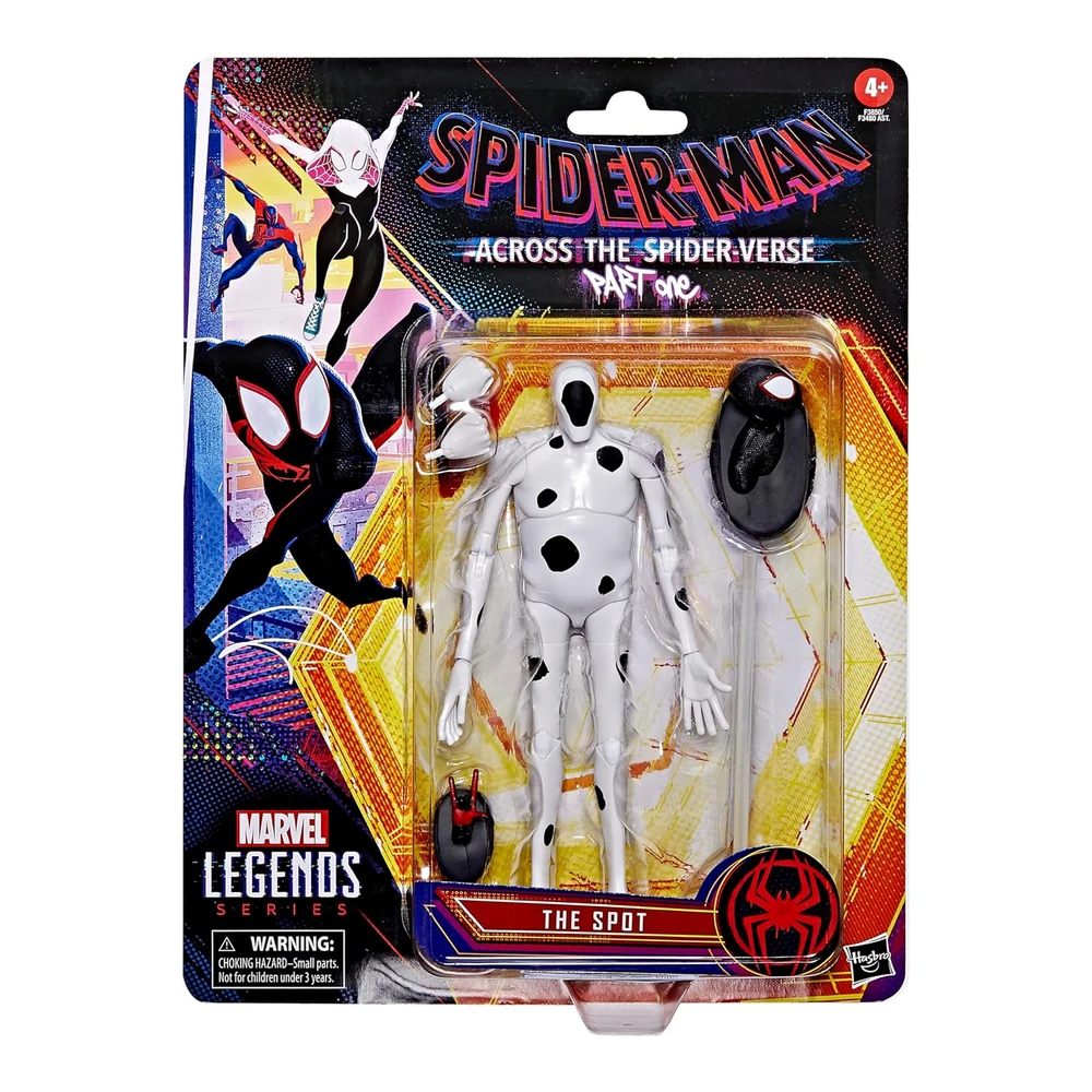 Marvel Spiderman Legends Series Across The Spider-Verse The Spot - Figura de Acción de 6" - 5 Accesorios - Color Blanco