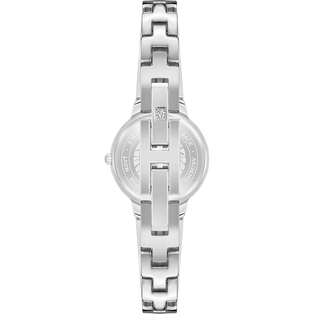 Anne Klein AK/2626PKGB reloj femenino | 30 mm - Borgoña/Plateado