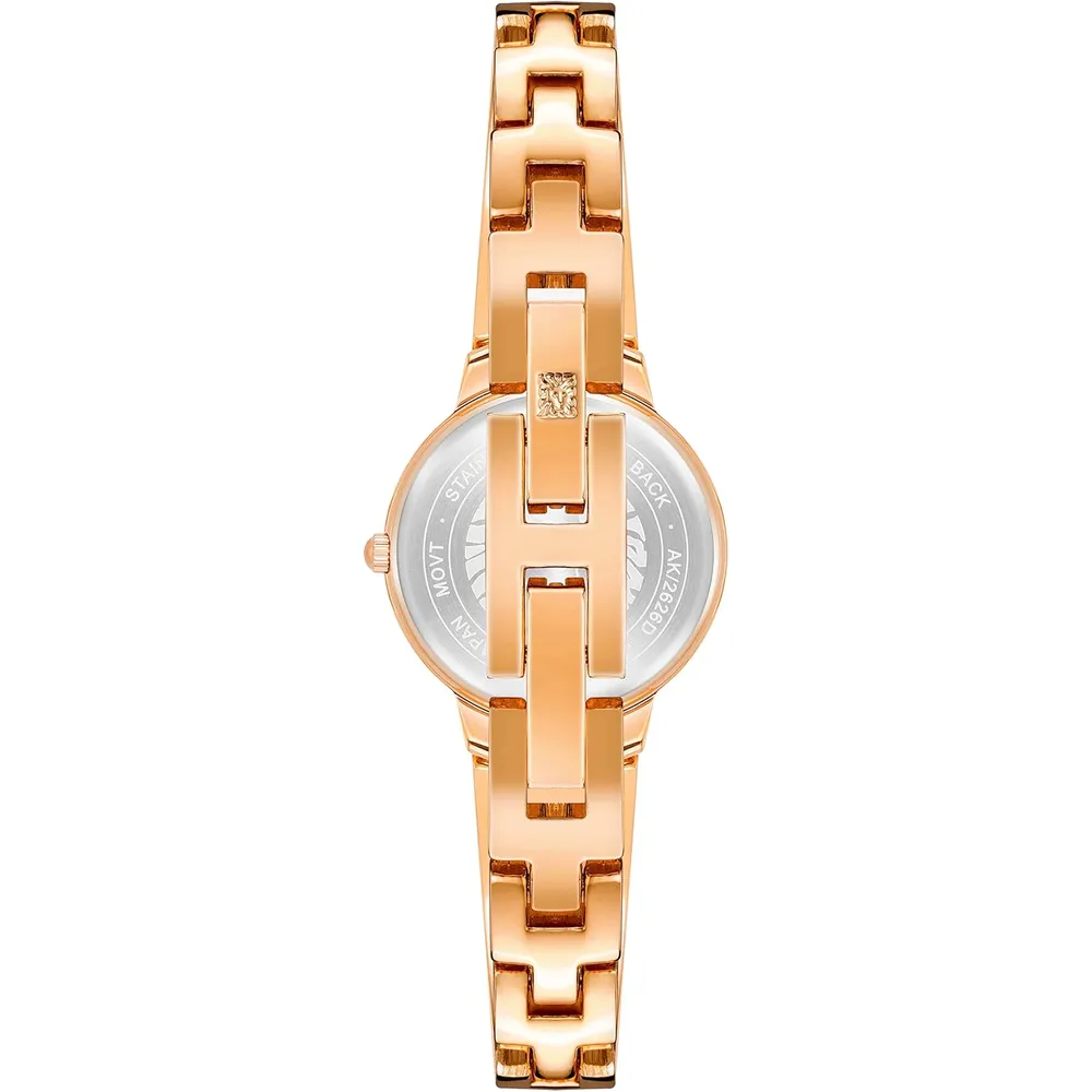 Anne Klein AK/2626PKGB reloj femenino | 30 mm - Oro rosa/verde