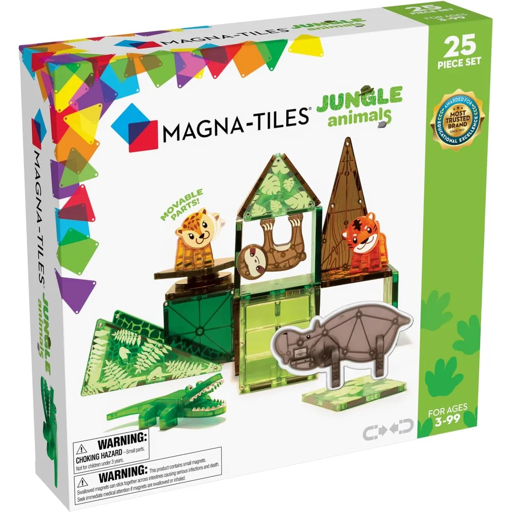 MAGNA-TILES - Animales de la jungla 25-piezas set de construcción magnético