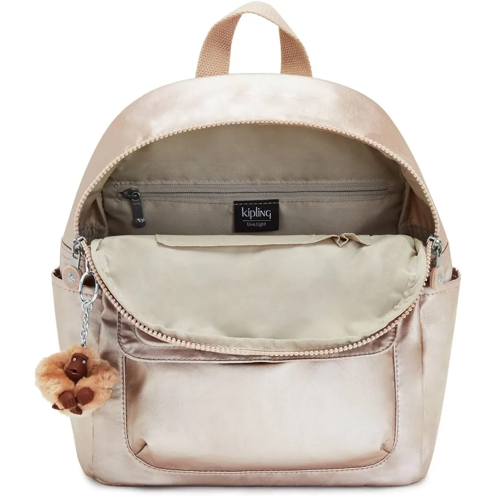 Kipling Matta Up Metallic Mochila | Cuarzo Metálico