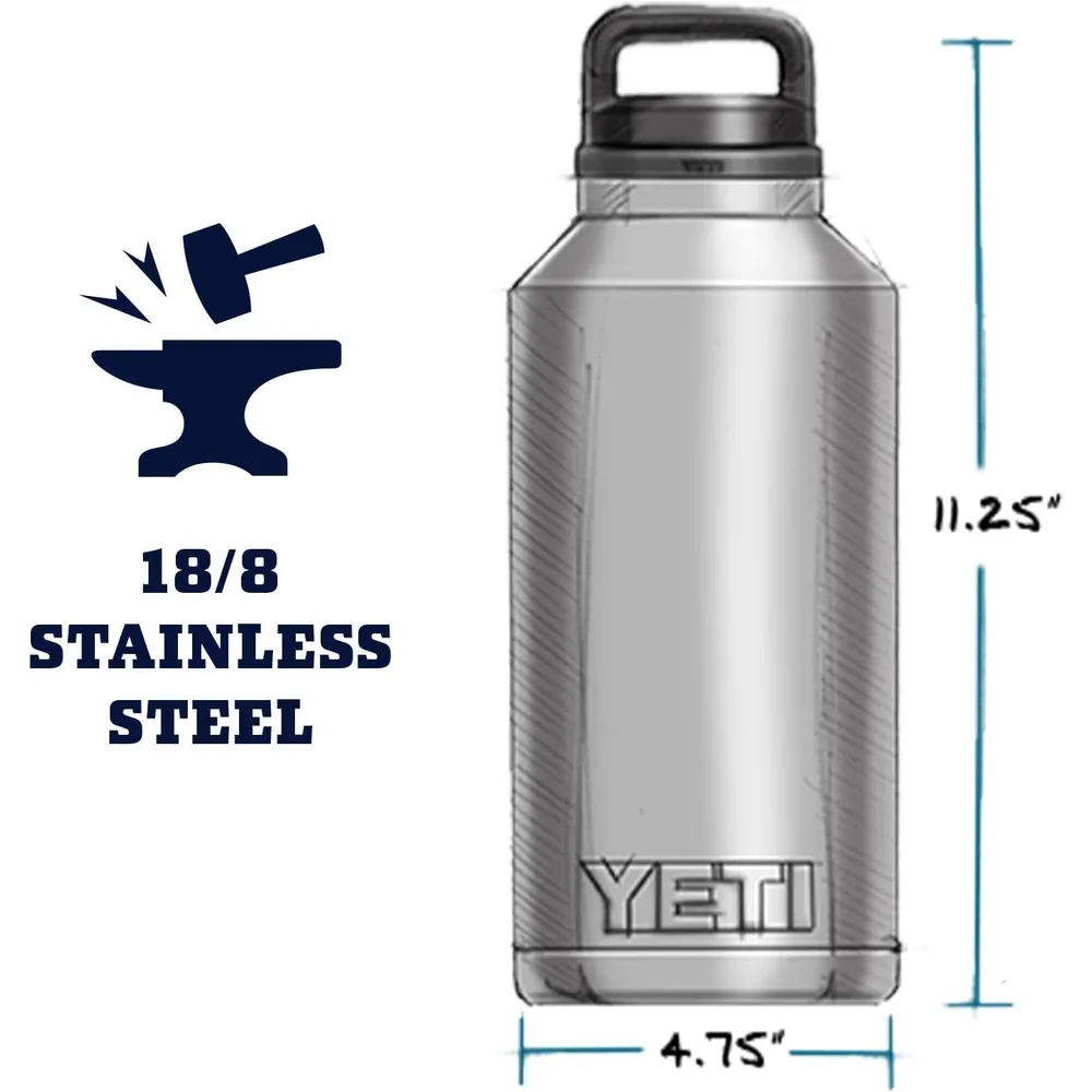 YETI Botella Rambler con Tapa de Chupón de 64 oz | Rosa Neón