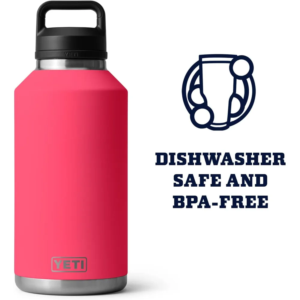 YETI Botella Rambler con Tapa de Chupón de 64 oz | Rosa Neón