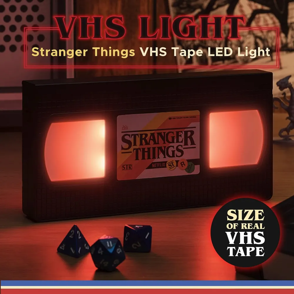 Paladone Stranger Things, luz logotipo VHS oficial