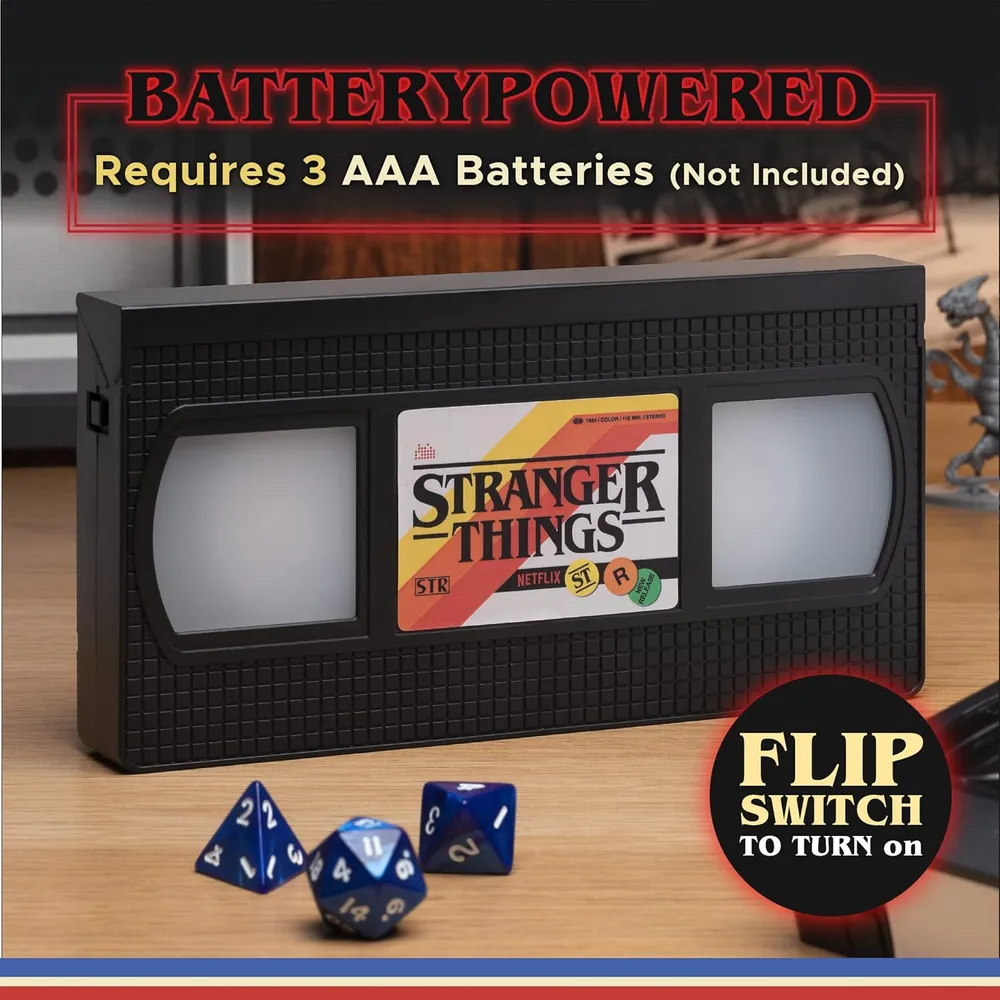 Paladone Stranger Things, luz logotipo VHS oficial