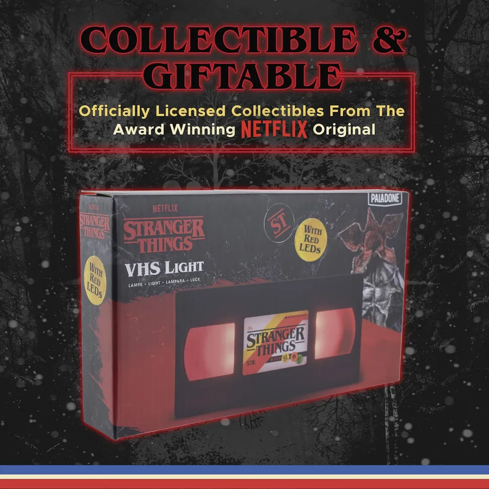 Paladone Stranger Things, luz logotipo VHS oficial