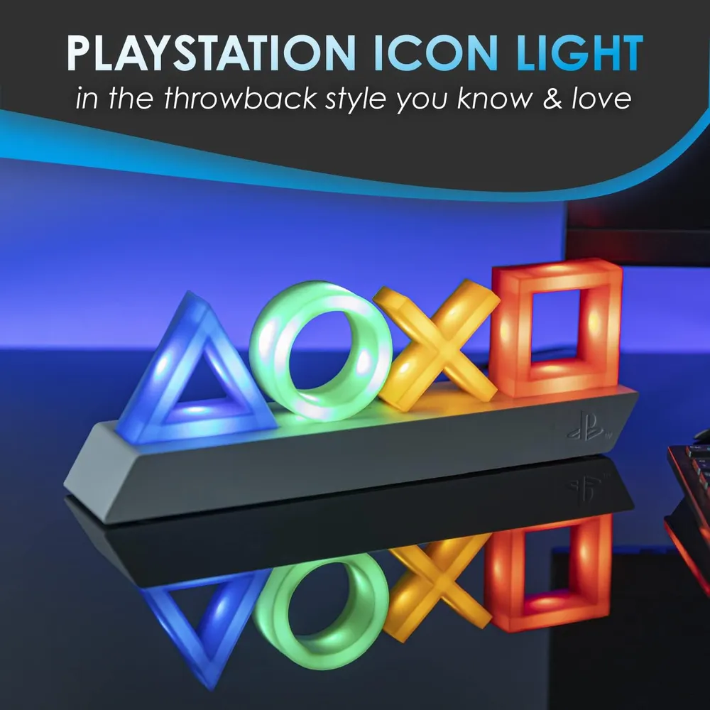 Paladone PlayStation Heritage Icons, lámpara con modos dinámicos