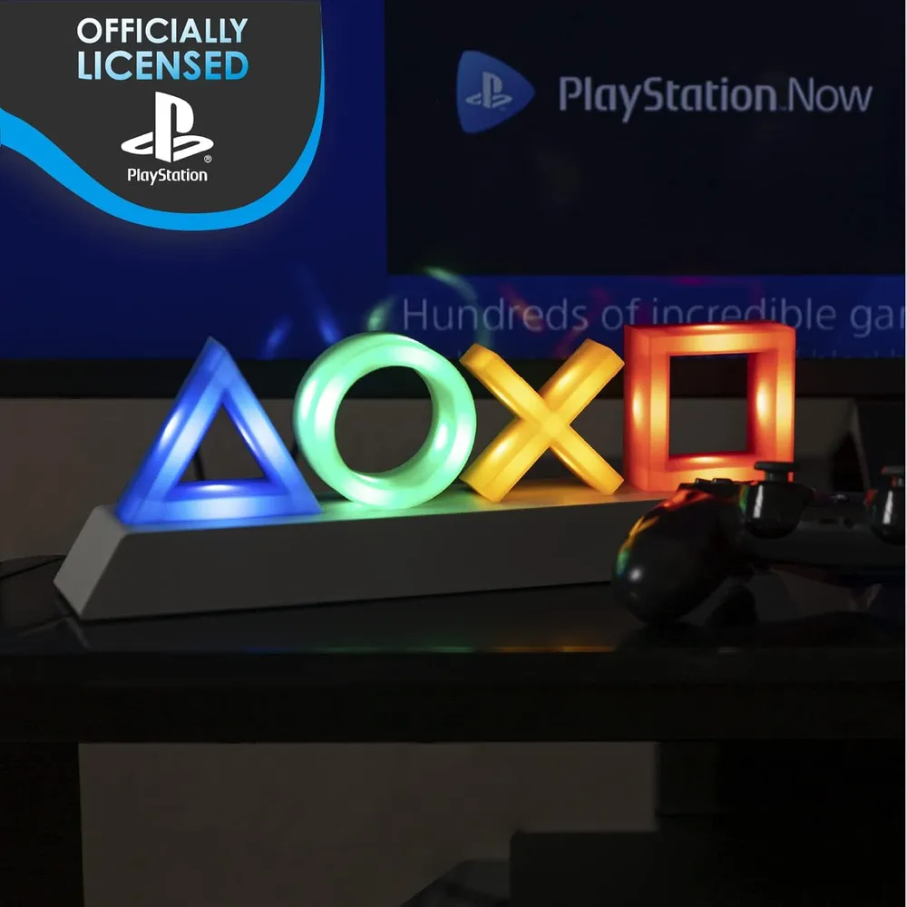 Paladone PlayStation Heritage Icons, lámpara con modos dinámicos