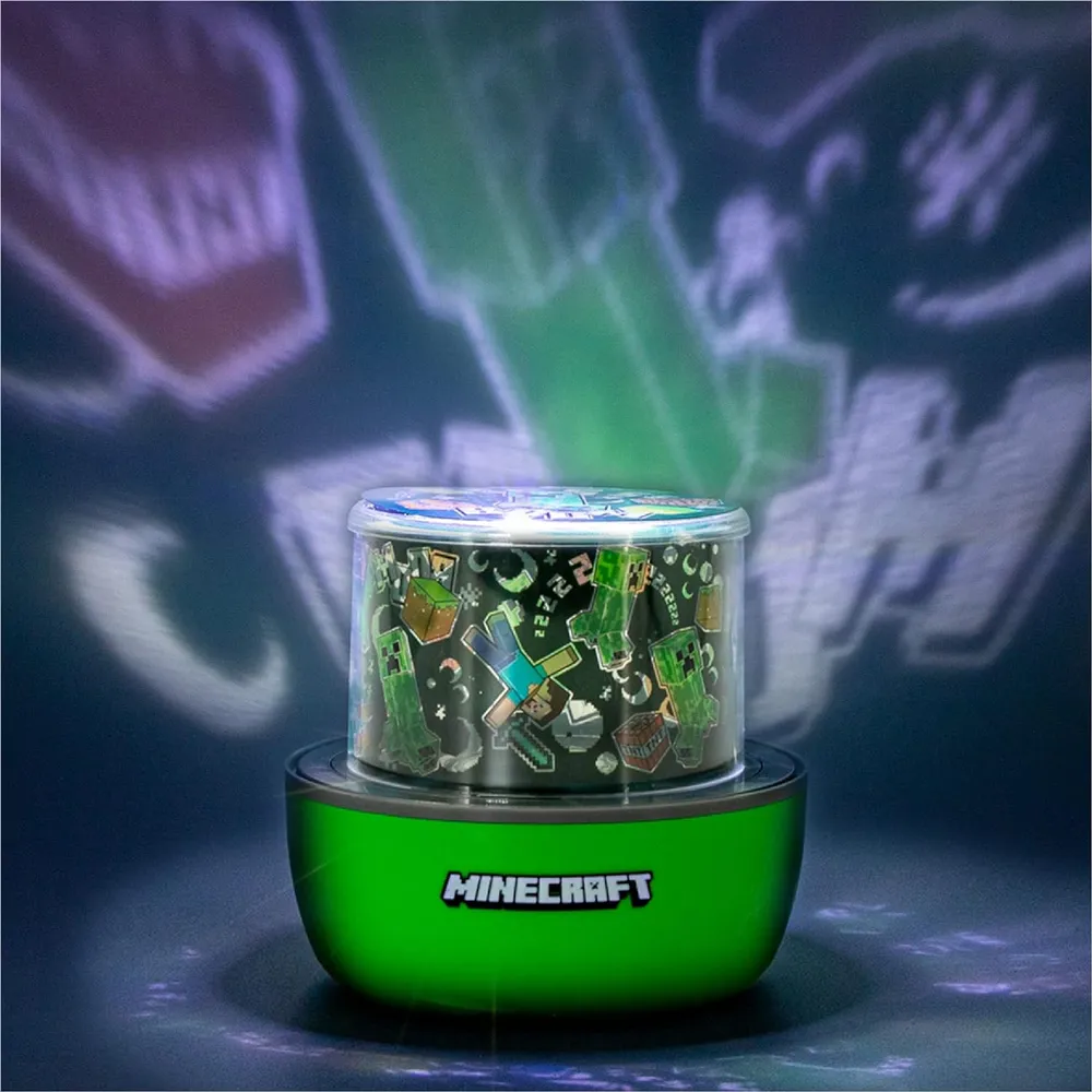 Paladone Minecraft Creeper y Steve, proyector luz nocturna oficial
