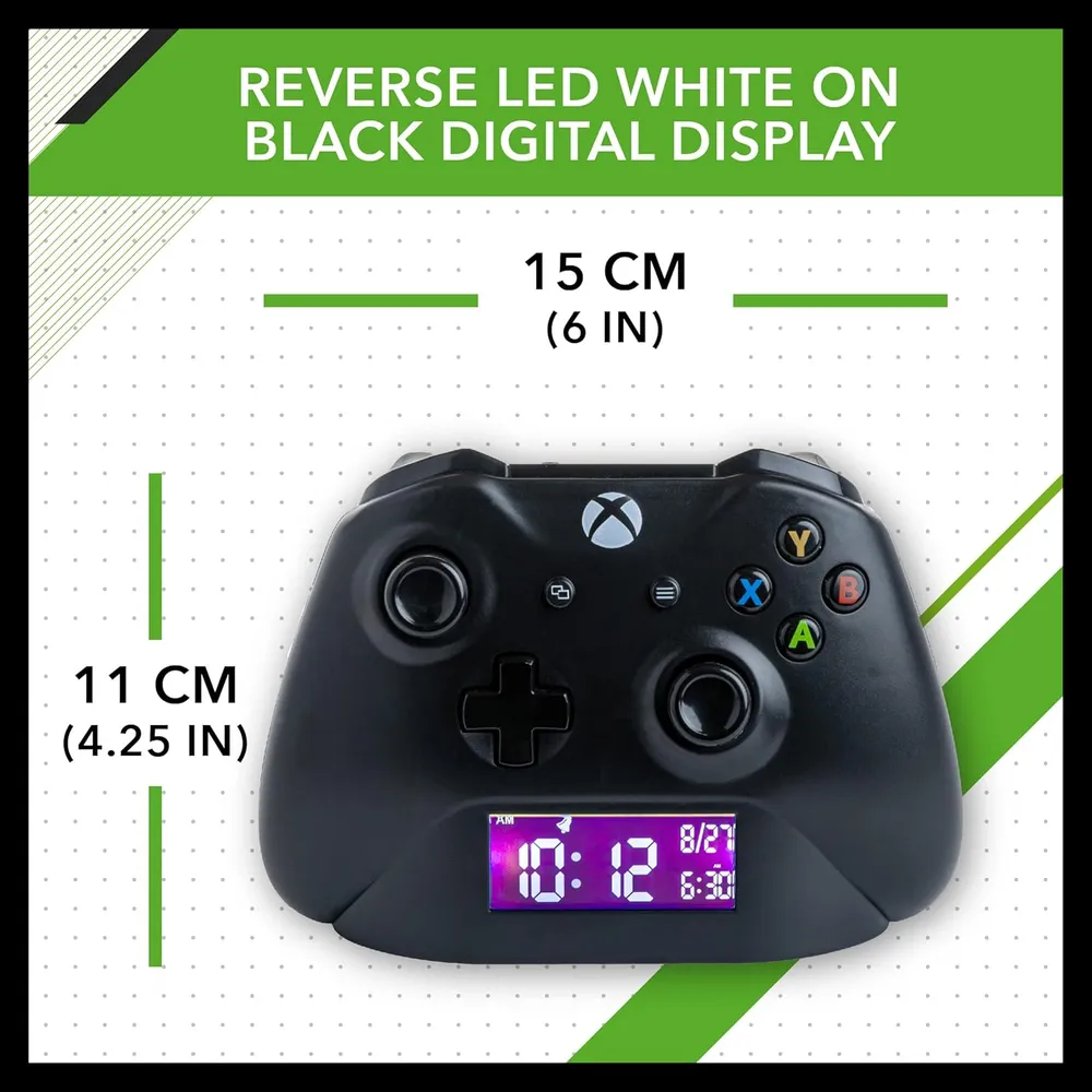 Paladone Xbox, reloj despertador digital con mando negro oficial