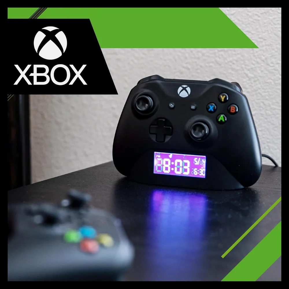 Paladone Xbox, reloj despertador digital con mando negro oficial