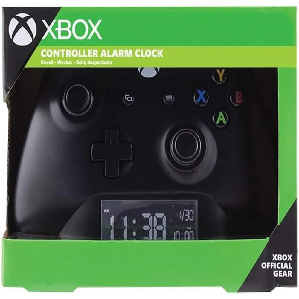 Paladone Xbox, reloj despertador digital con mando negro oficial