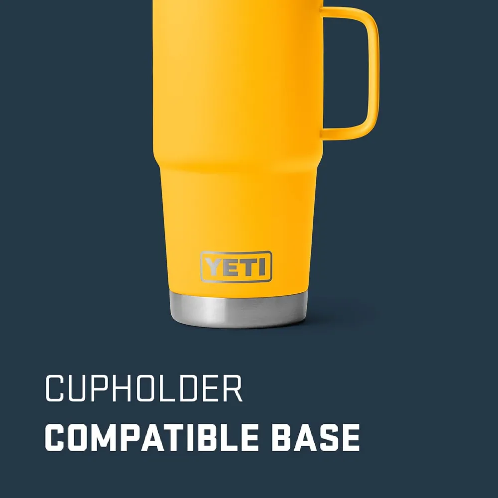 YETI Rambler Vaso de 20 oz de acero inoxidable y tapa Stronghold color amarillo