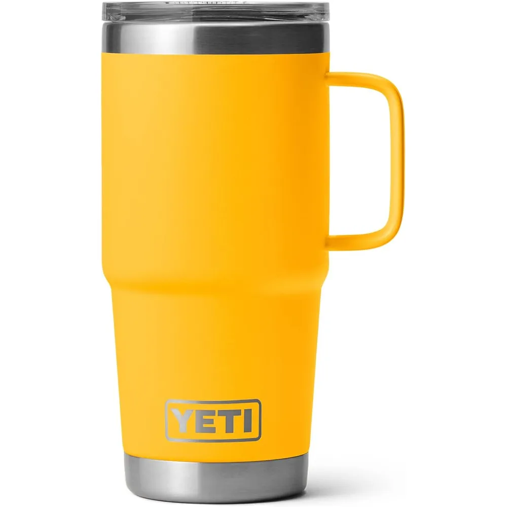 YETI Rambler Vaso de 20 oz de acero inoxidable y tapa Stronghold color amarillo