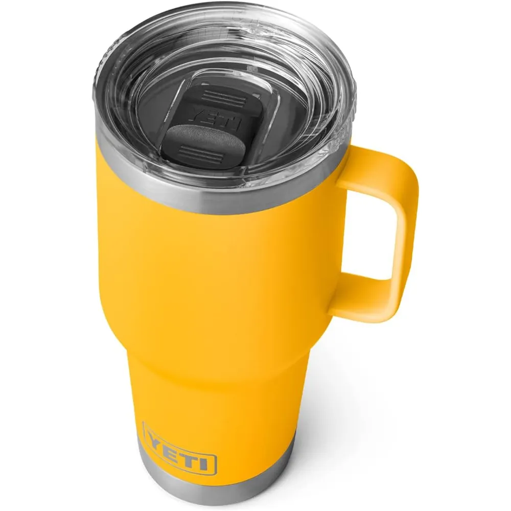 YETI Rambler Vaso de 30 oz de acero inoxidable y tapa Stronghold color amarillo