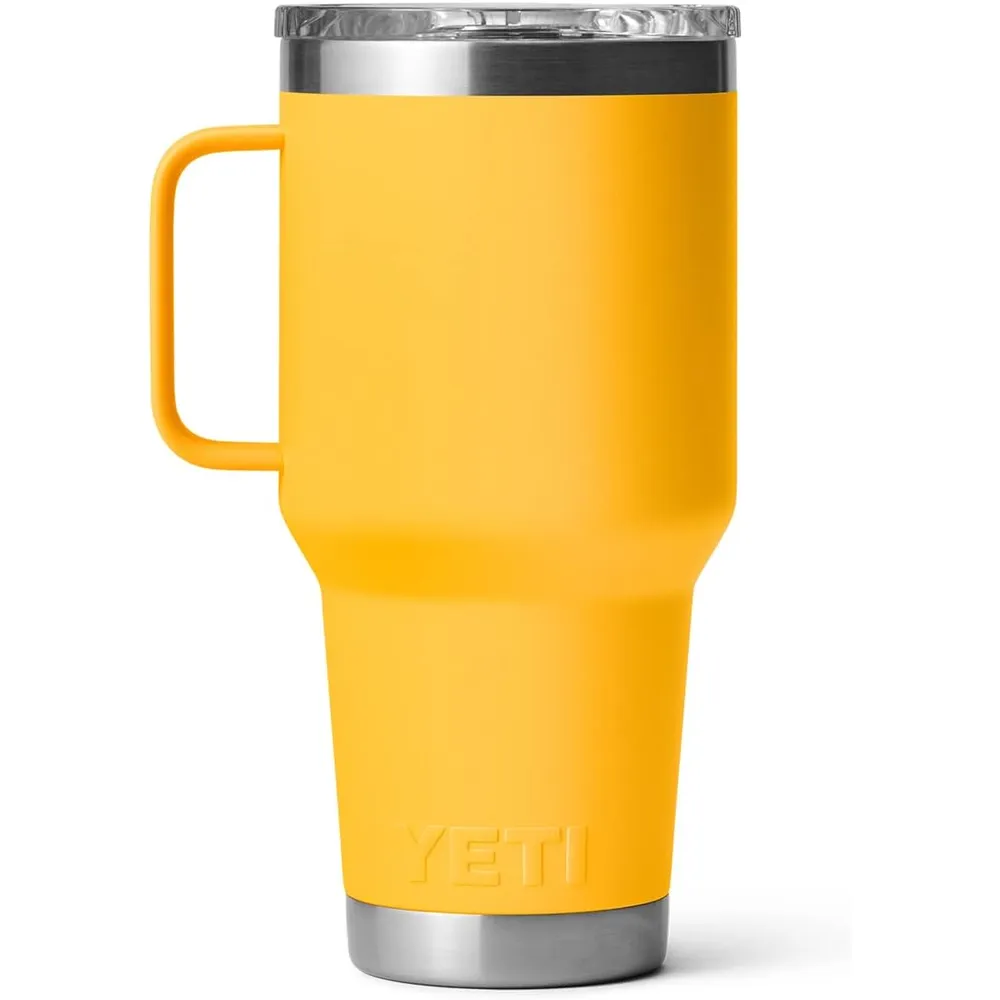 YETI Rambler Vaso de 30 oz de acero inoxidable y tapa Stronghold color amarillo