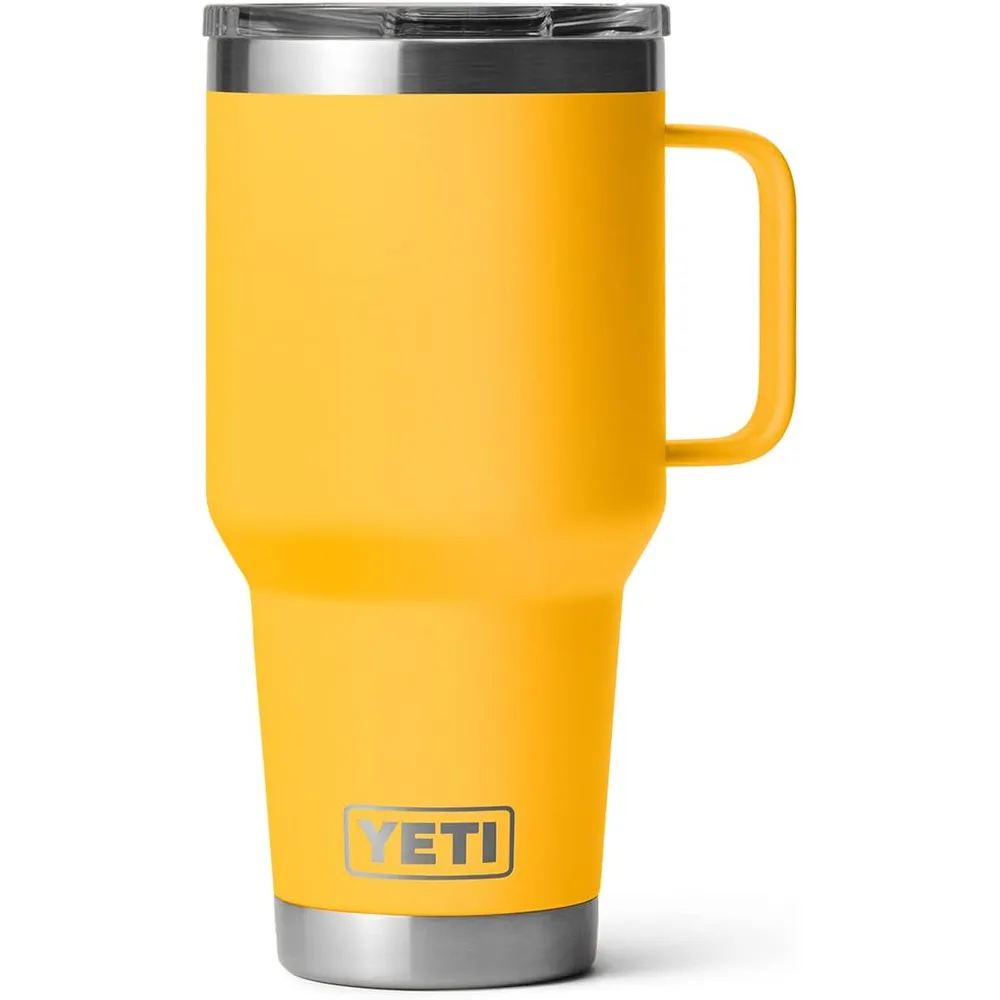 YETI Rambler Vaso de 30 oz de acero inoxidable y tapa Stronghold color amarillo