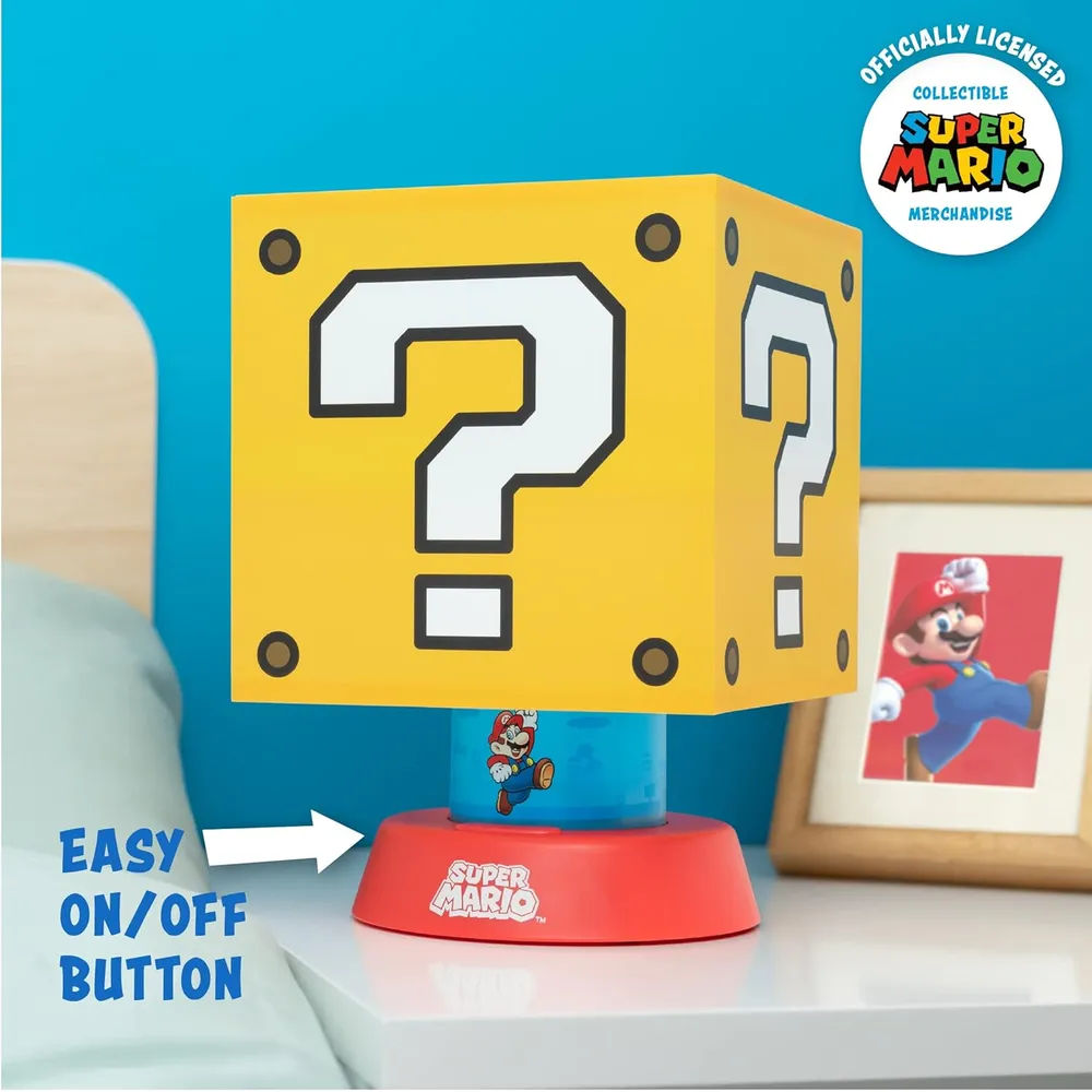 Paladone Super Mario, lámpara icono 3 brillos con apagado automático