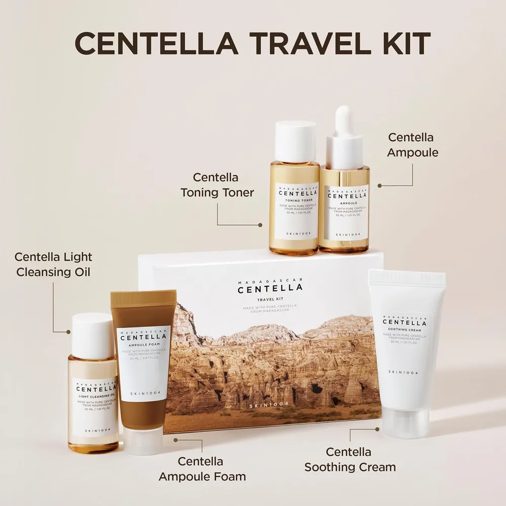 SET FACIAL CENTELLA MADAGASCAR TAMAÑO VIAJE SKIN1004